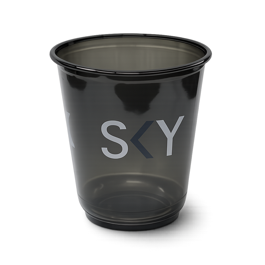 14oz Black U Shape Pet Cup